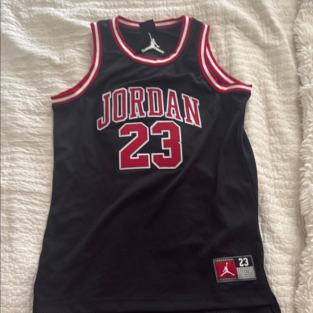 Jordan Black and Red 23 Jersey
